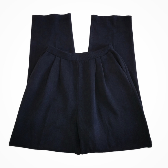 ST. JOHN Santana Knit Pants Slacks Black - Picture 4 of 10